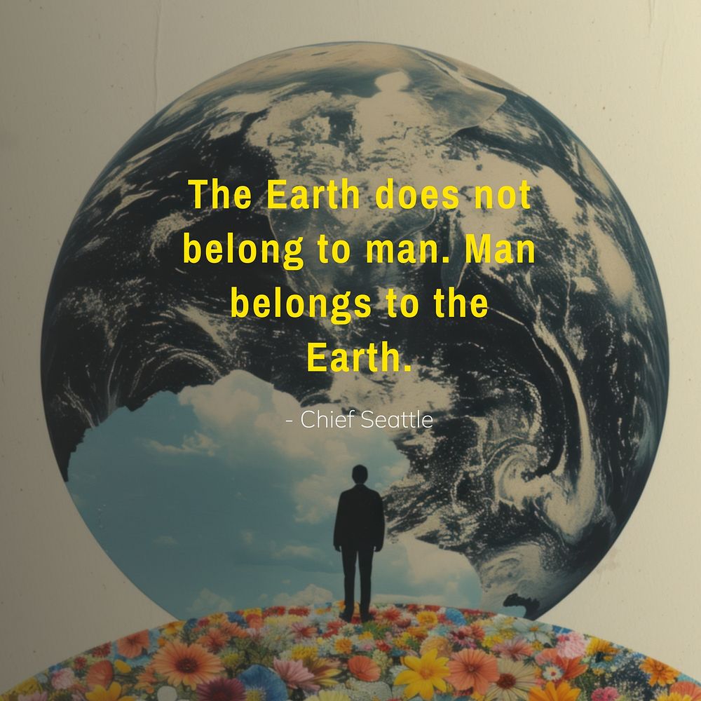 Earth day  quote Facebook post template