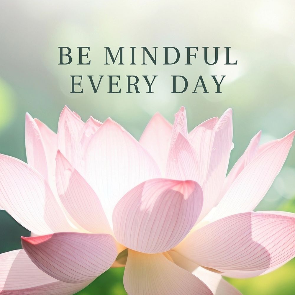 Mindfulness quote Facebook post template