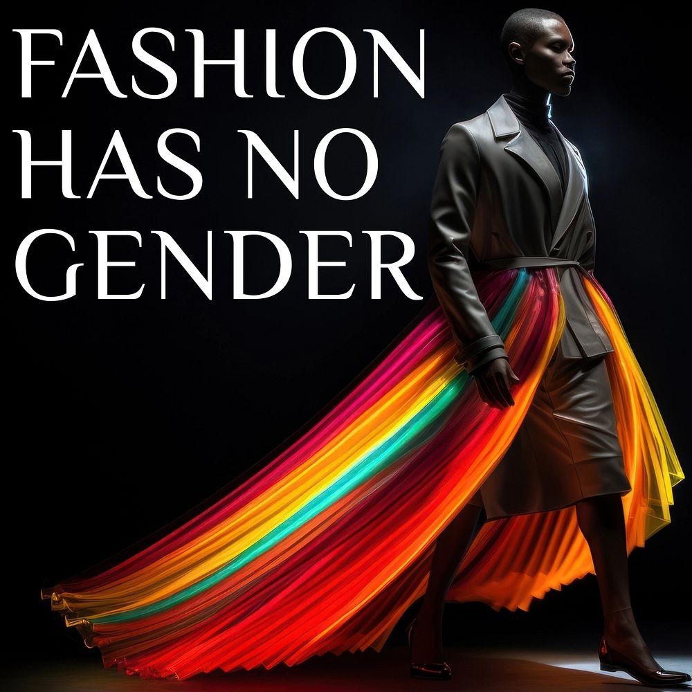 Fashion has no gender Instagram post template