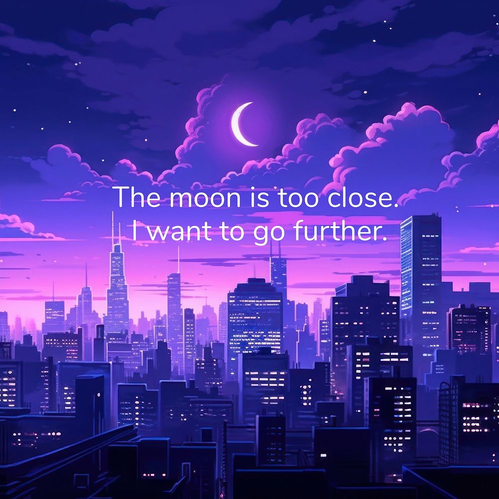Moon  quote Facebook post template