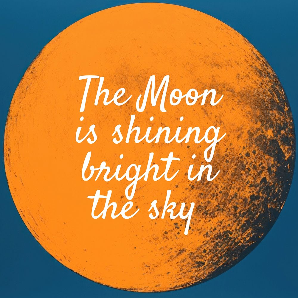Quote about moon quote Facebook post template