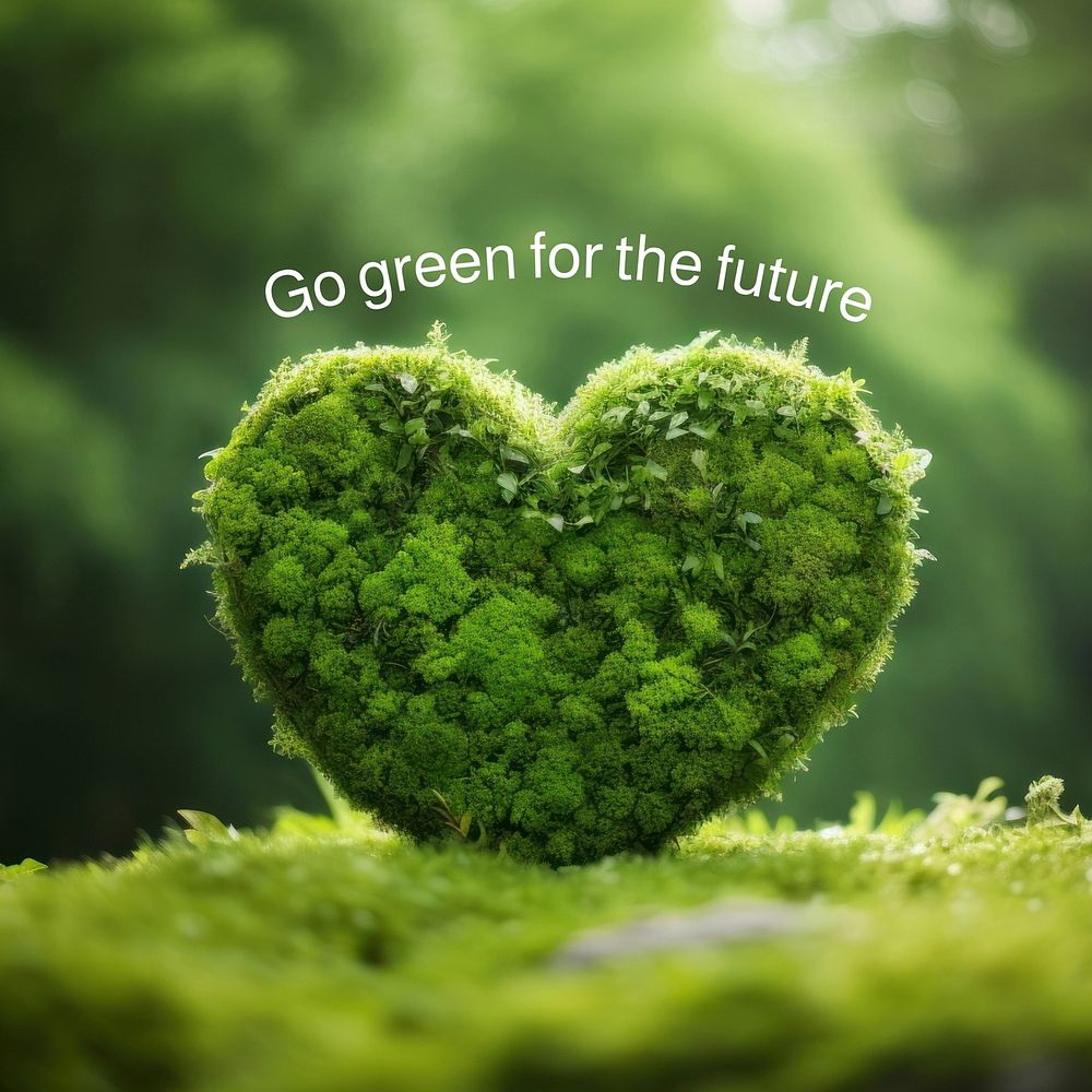 Go green  quote Facebook post template