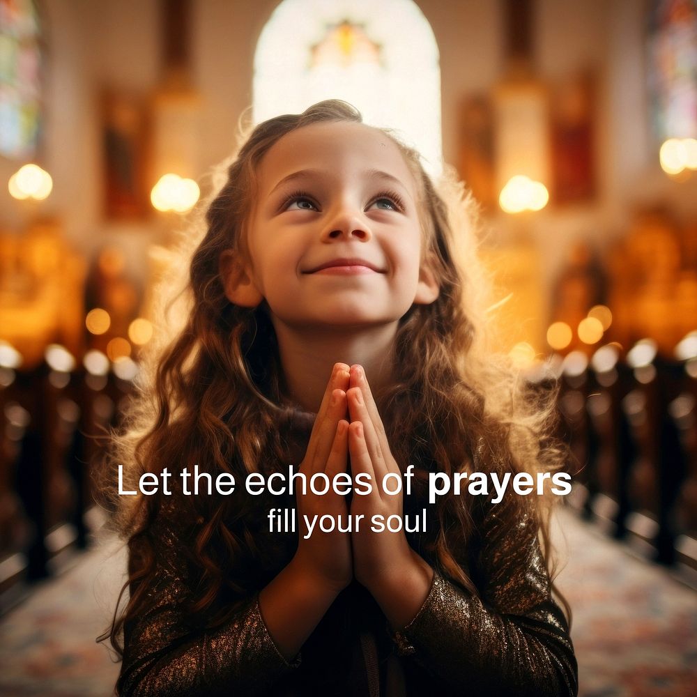 Prayers echoes quote Facebook post template