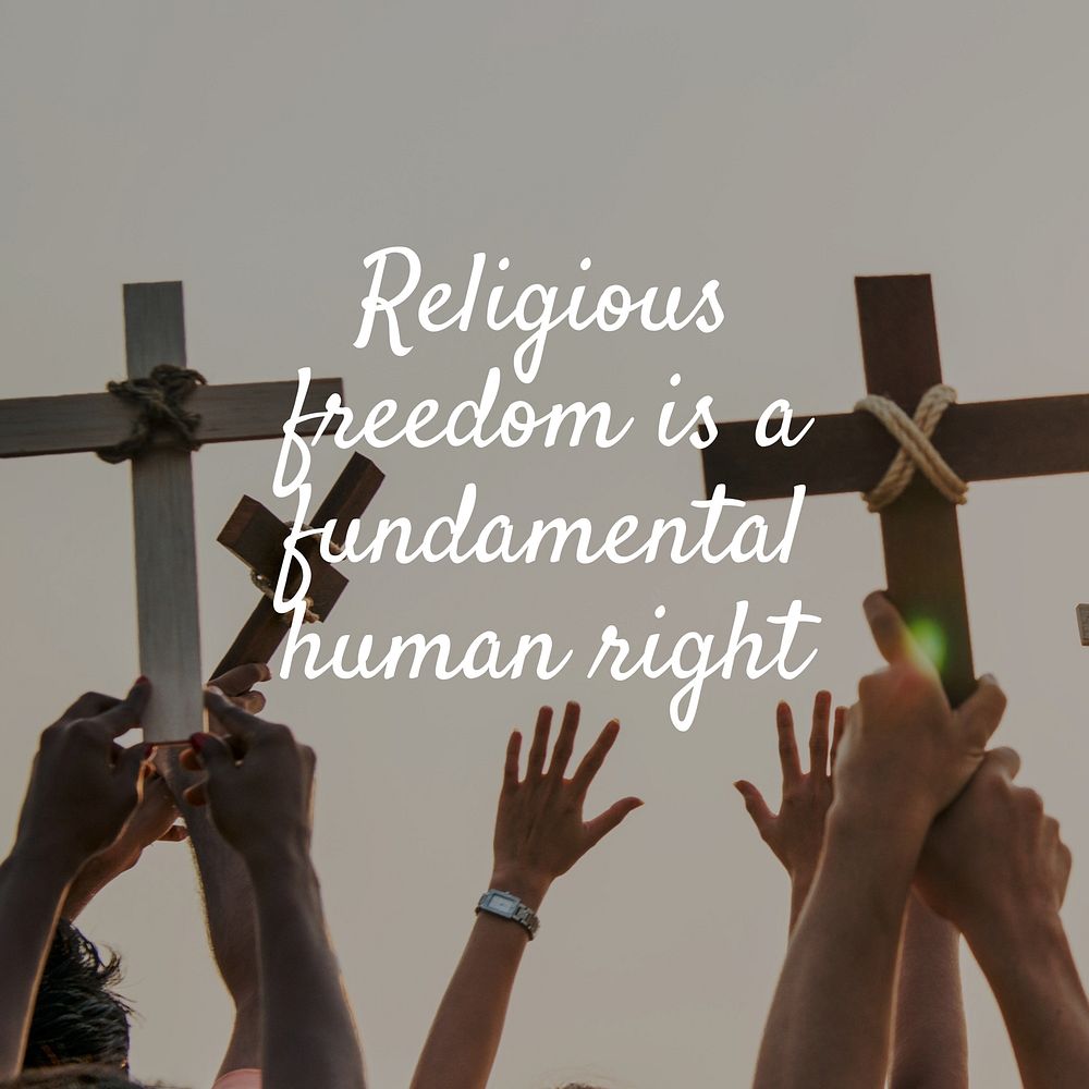 Religious freedom quote Facebook post template