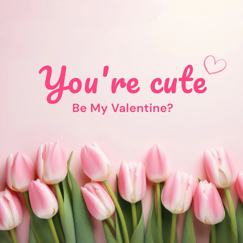 Be my valentine Instagram post 