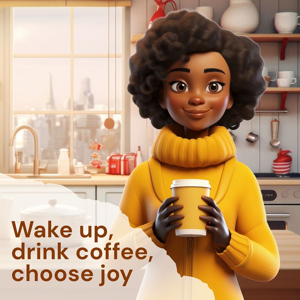 Drink coffee, choose joy Facebook post 