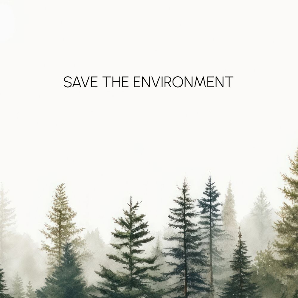 Save the environment quote Facebook post template