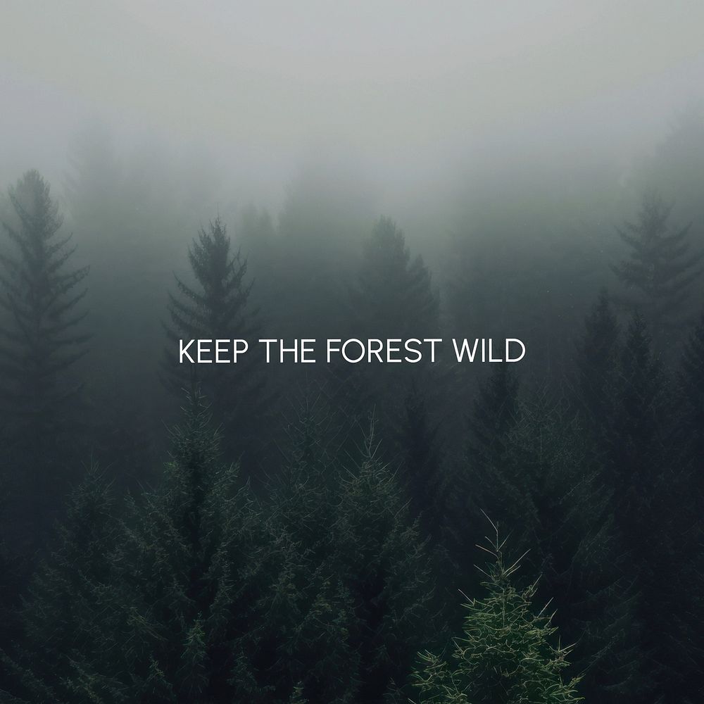 Keep the forest wild quote Facebook post template