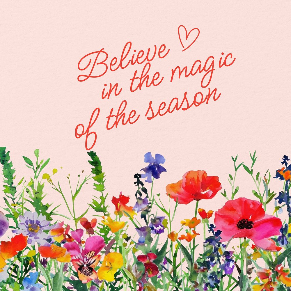 Magic & season quote Instagram post 