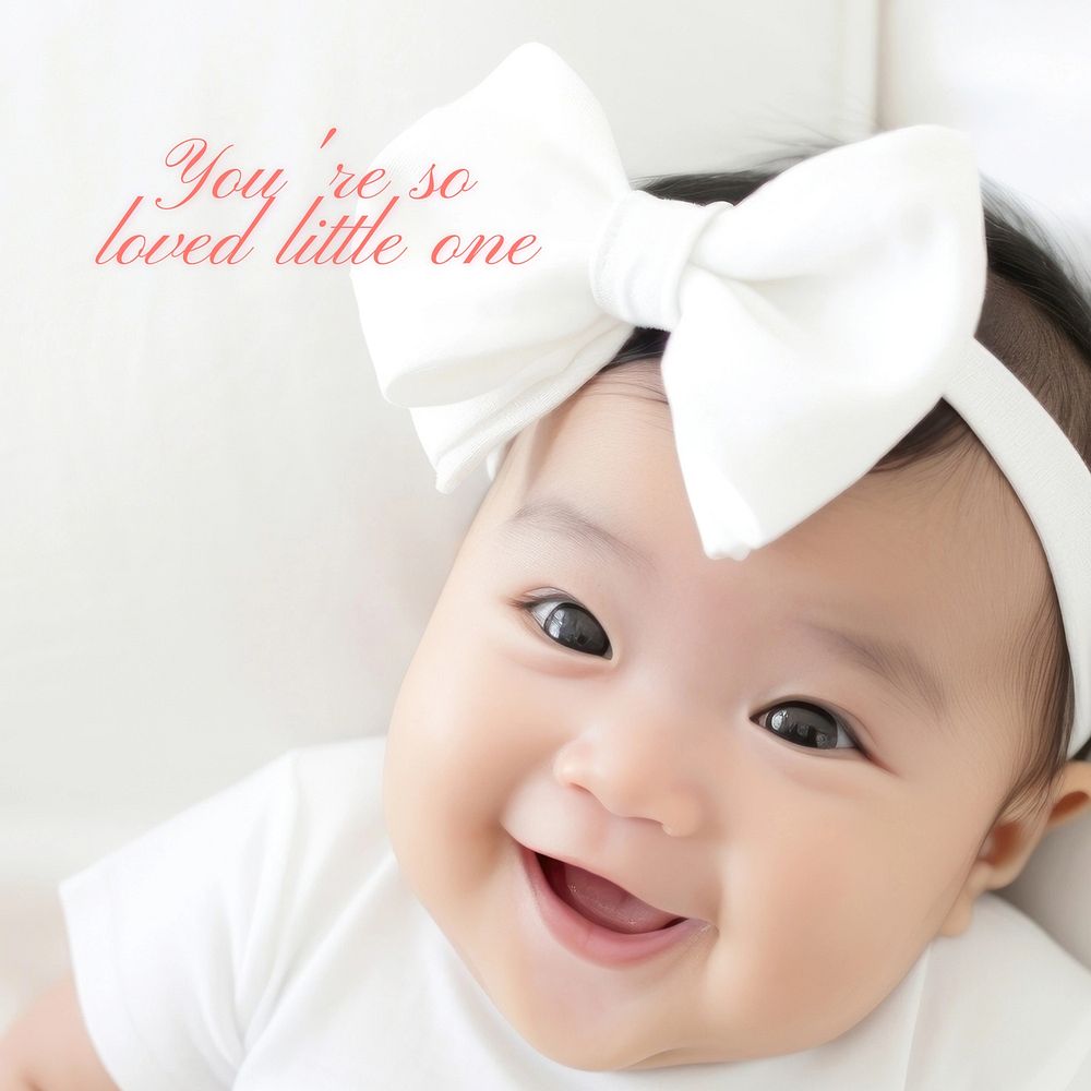 Baby & love  quote Facebook post template