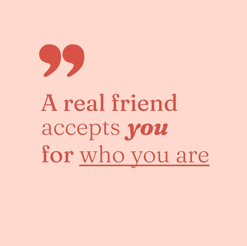 Friendship  quote Facebook post template