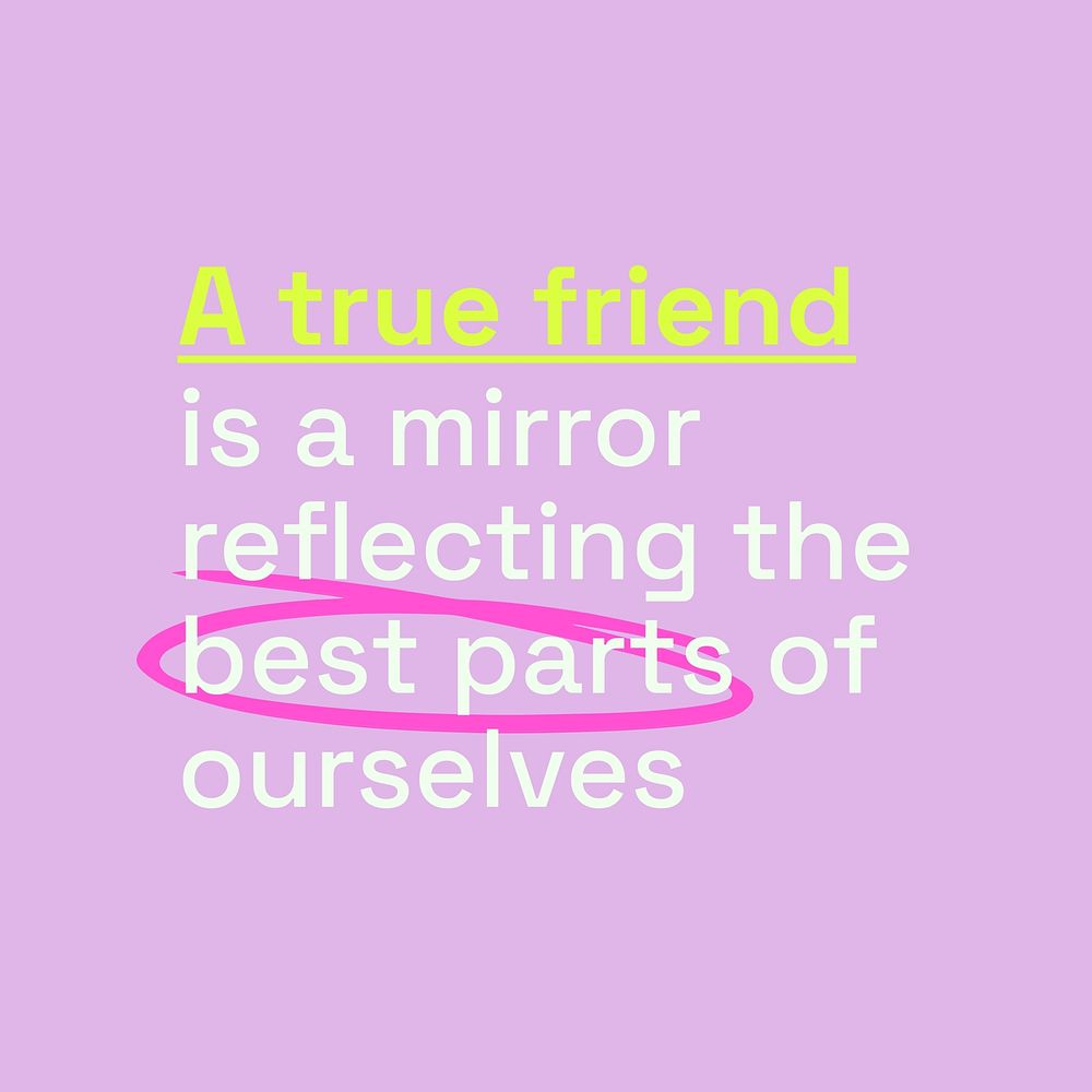 Friendship  quote Facebook post template