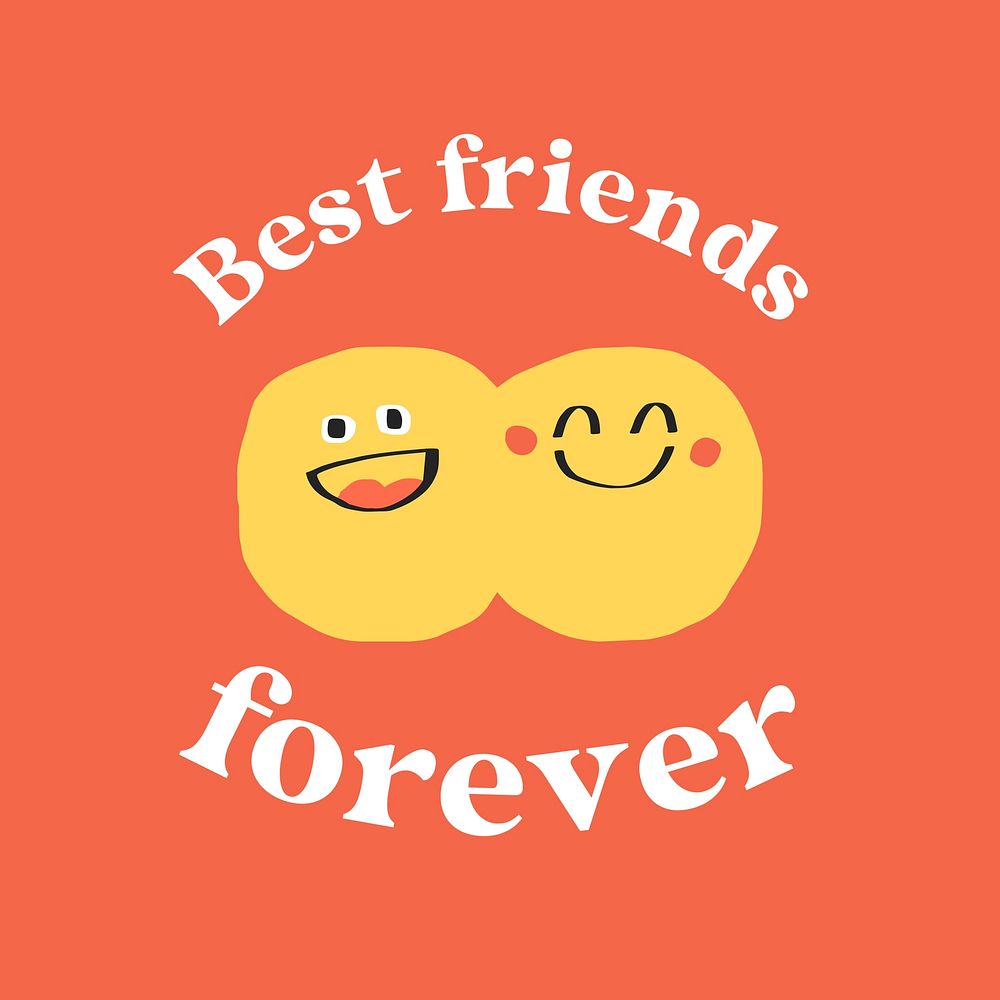 Best friends forever quote Facebook post template