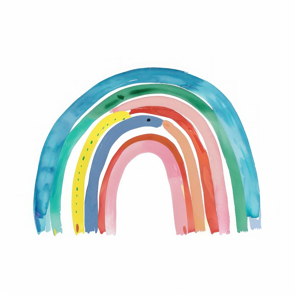 Cute rainbow illustration horseshoe clothing swimwear.