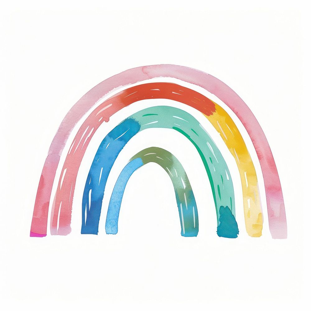 Cute rainbow illustration architecture horseshoe ketchup.