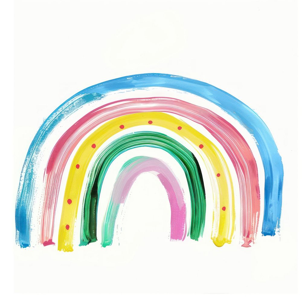 Cute rainbow illustration architecture horseshoe arched.