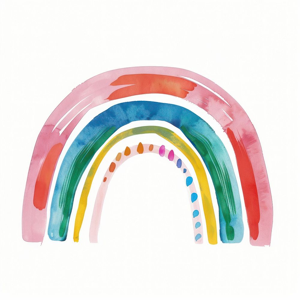 Cute rainbow illustration jacuzzi tub hot tub.
