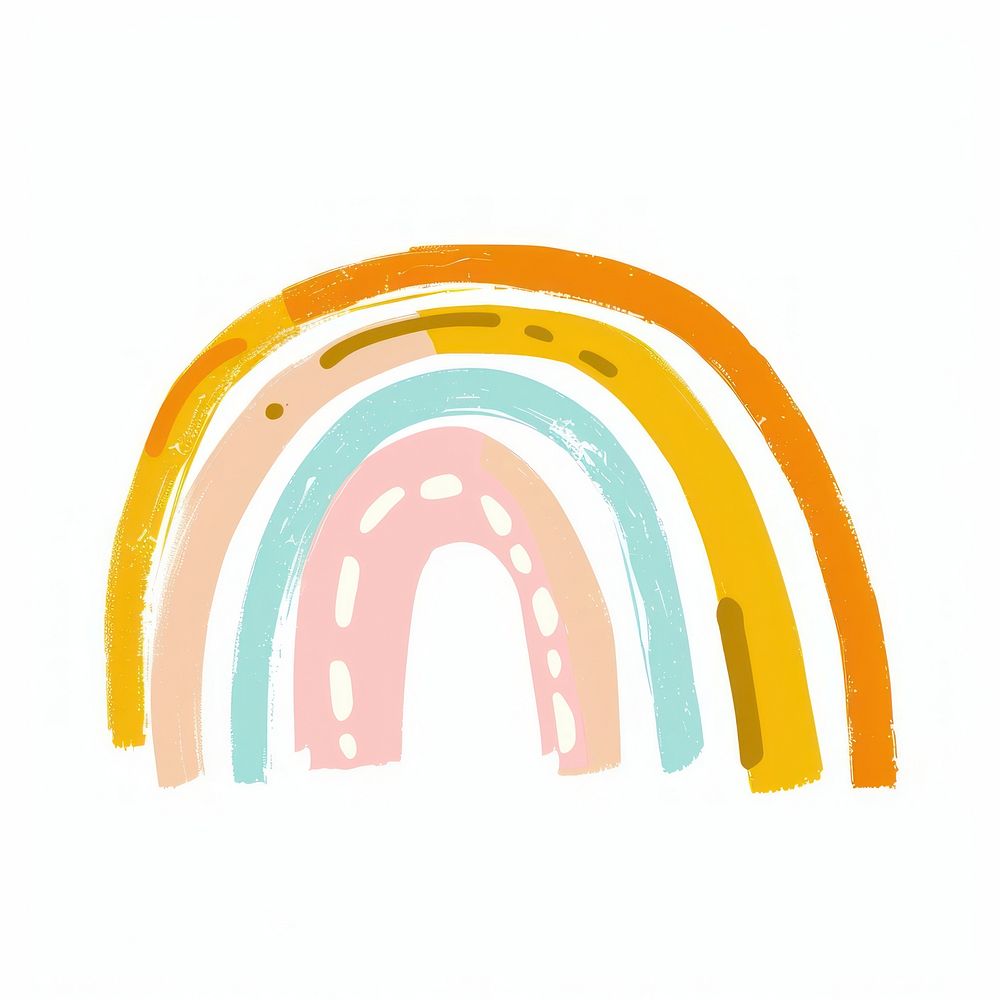 Cute rainbow illustration horseshoe jacuzzi tub.