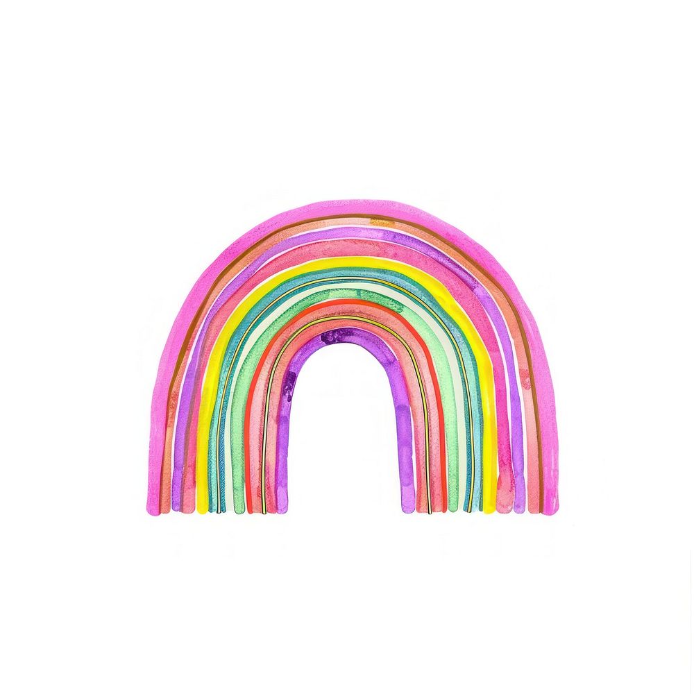 Aesthetic Neon Holography rainbow illustration architecture purple arched.