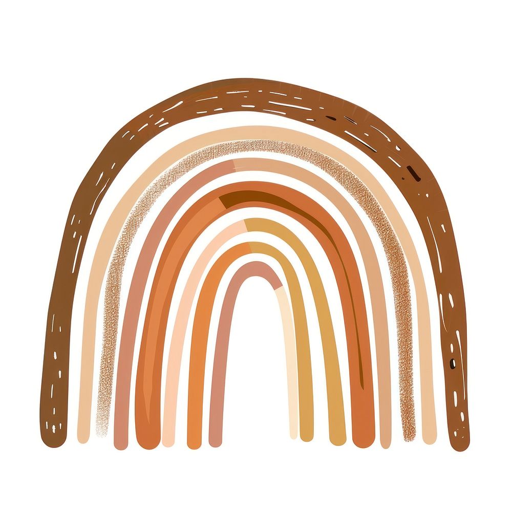 Neon brown rainbow illustration architecture plywood arched.
