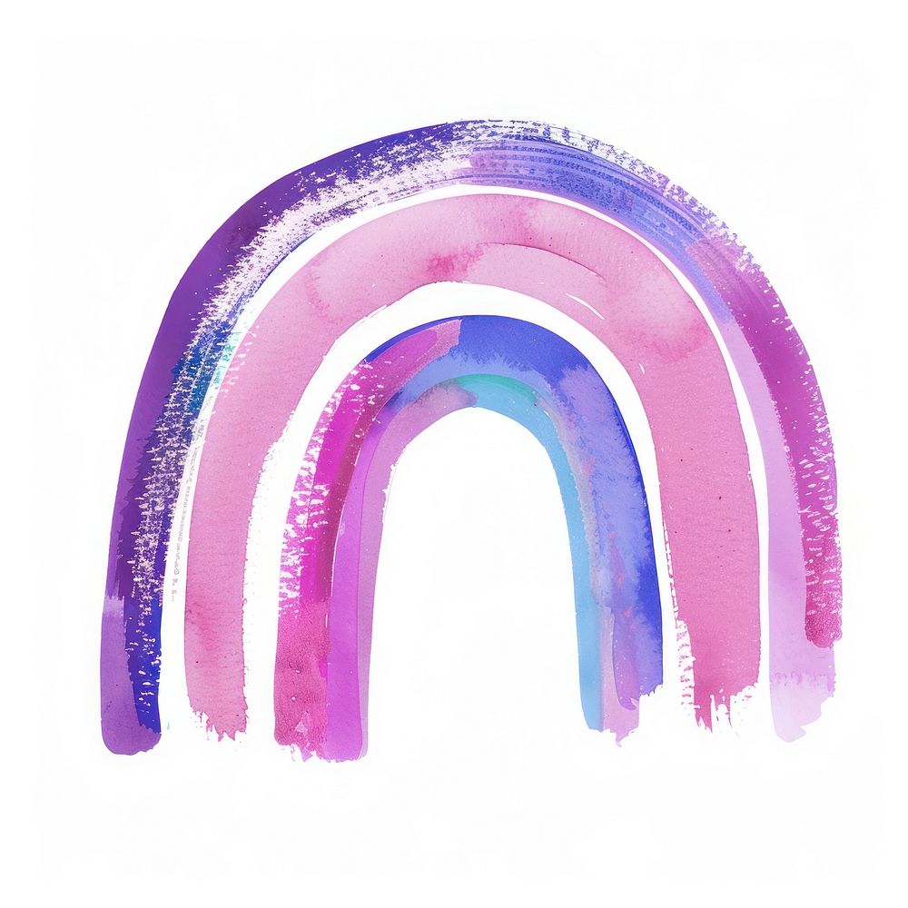 Purple and pink rainbow horseshoe.