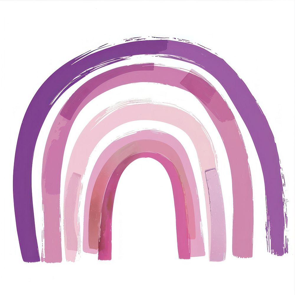 Purple and pink rainbow architecture arched.