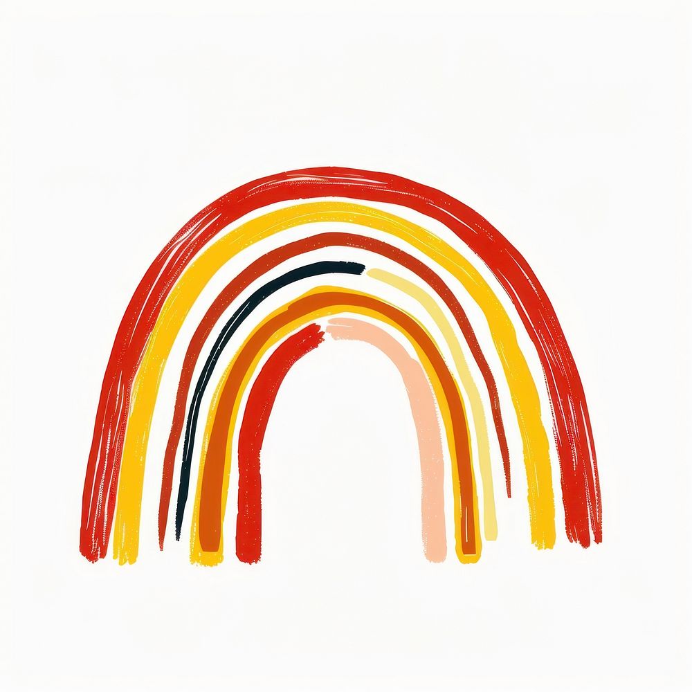 Red rainbow illustration architecture ketchup arched.