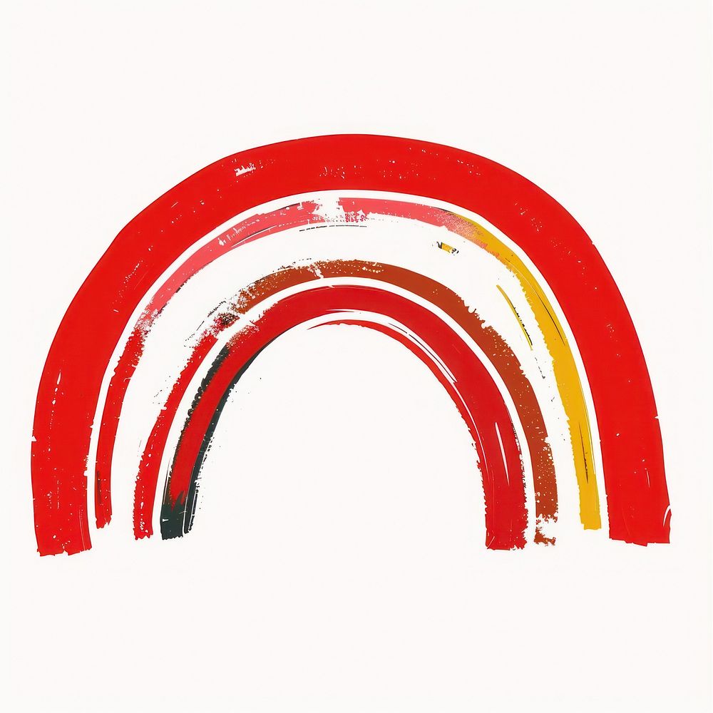 Red rainbow illustration architecture ketchup arched.