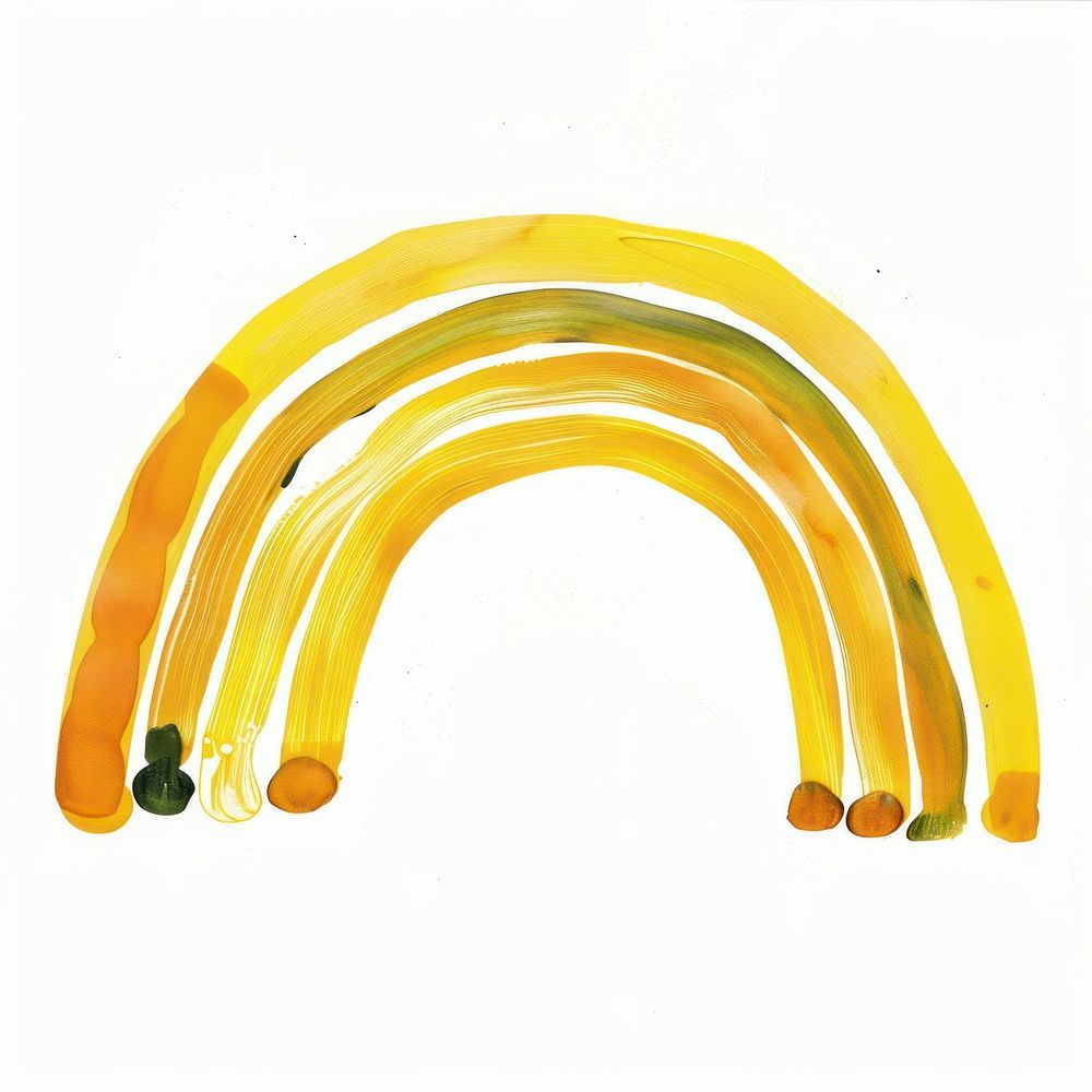 Yellow rainbow illustration appliance produce banana.