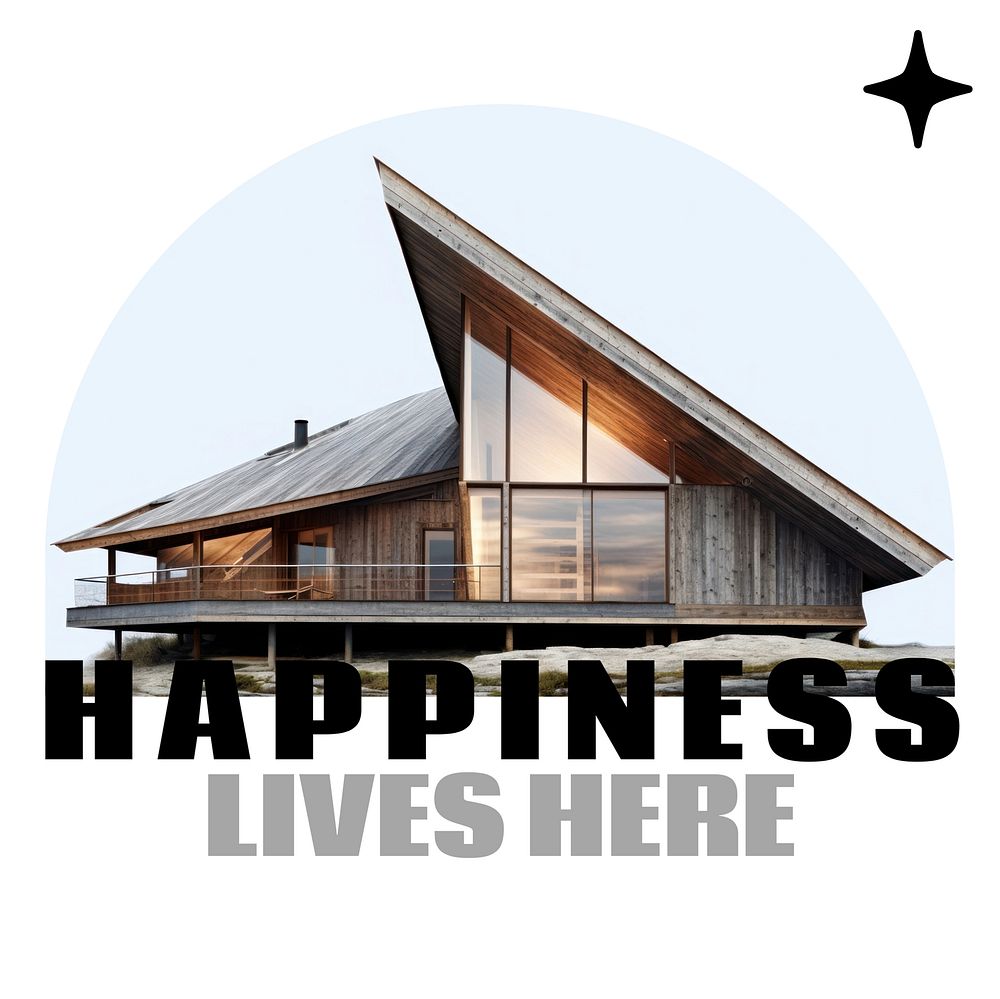 Happiness lives here Instagram post 