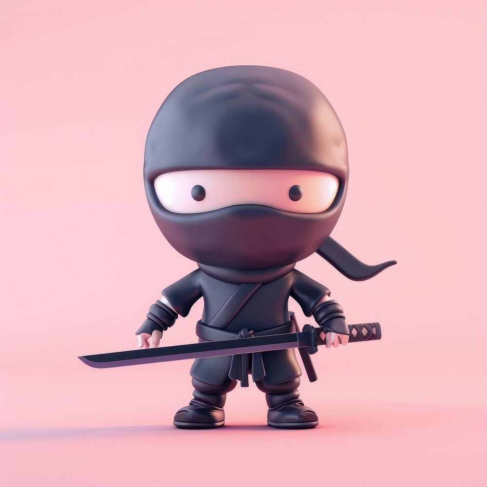 3d cartoon rendering ninja weaponry sword toy.