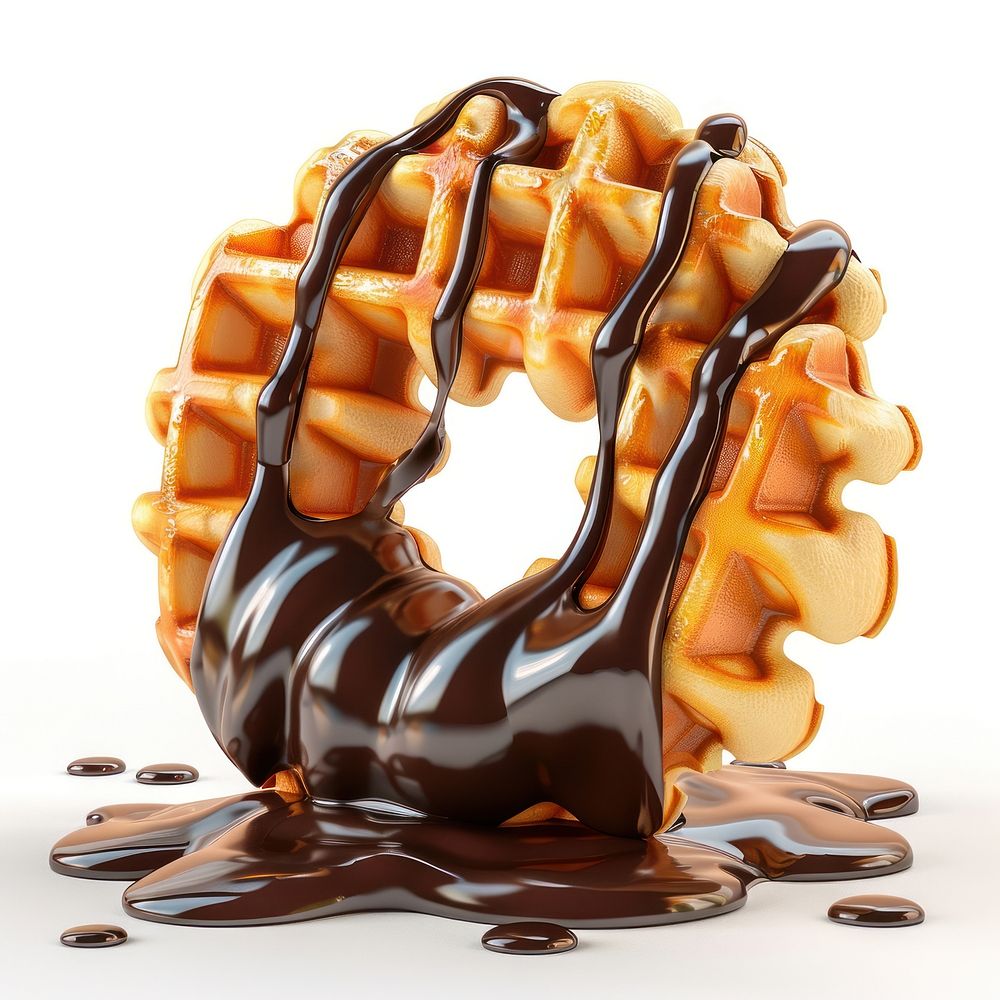 Chocolate waffle confectionery dessert sweets.
