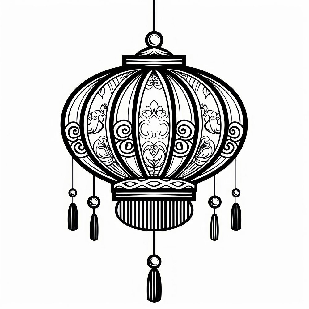 Chinese lantern chandelier lamp.
