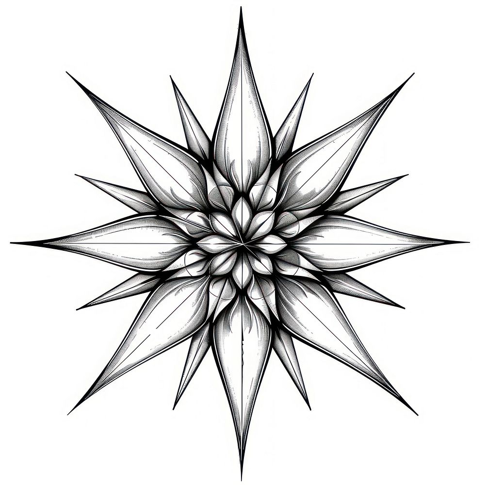 Star illustrated drawing pattern.