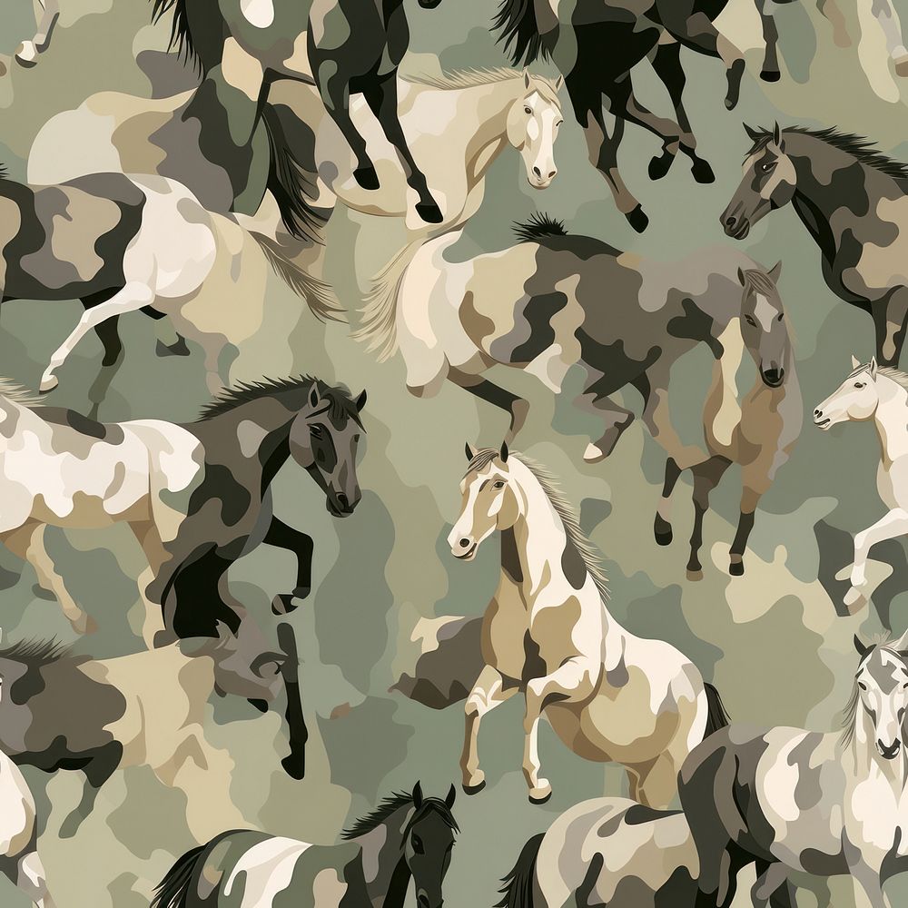 Horse camouflage pattern horse military wildlife.