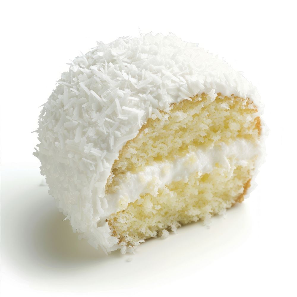 Coconut Cake roll cake confectionery dessert.