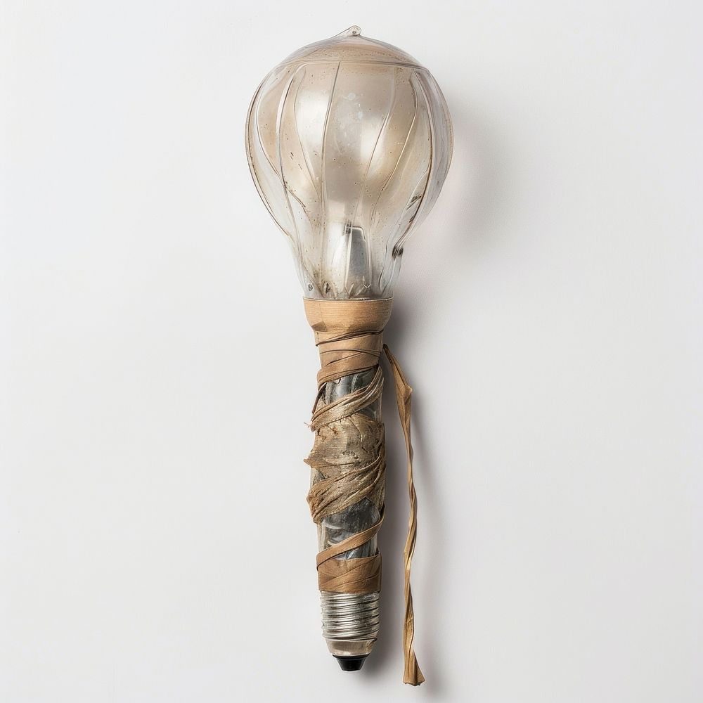 Torch made from plastic lightbulb smoke pipe.