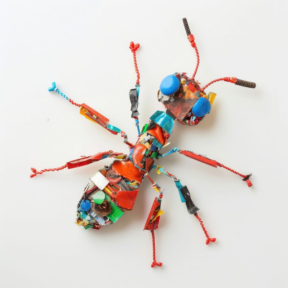 Ant made from plastic animal invertebrate andrena.