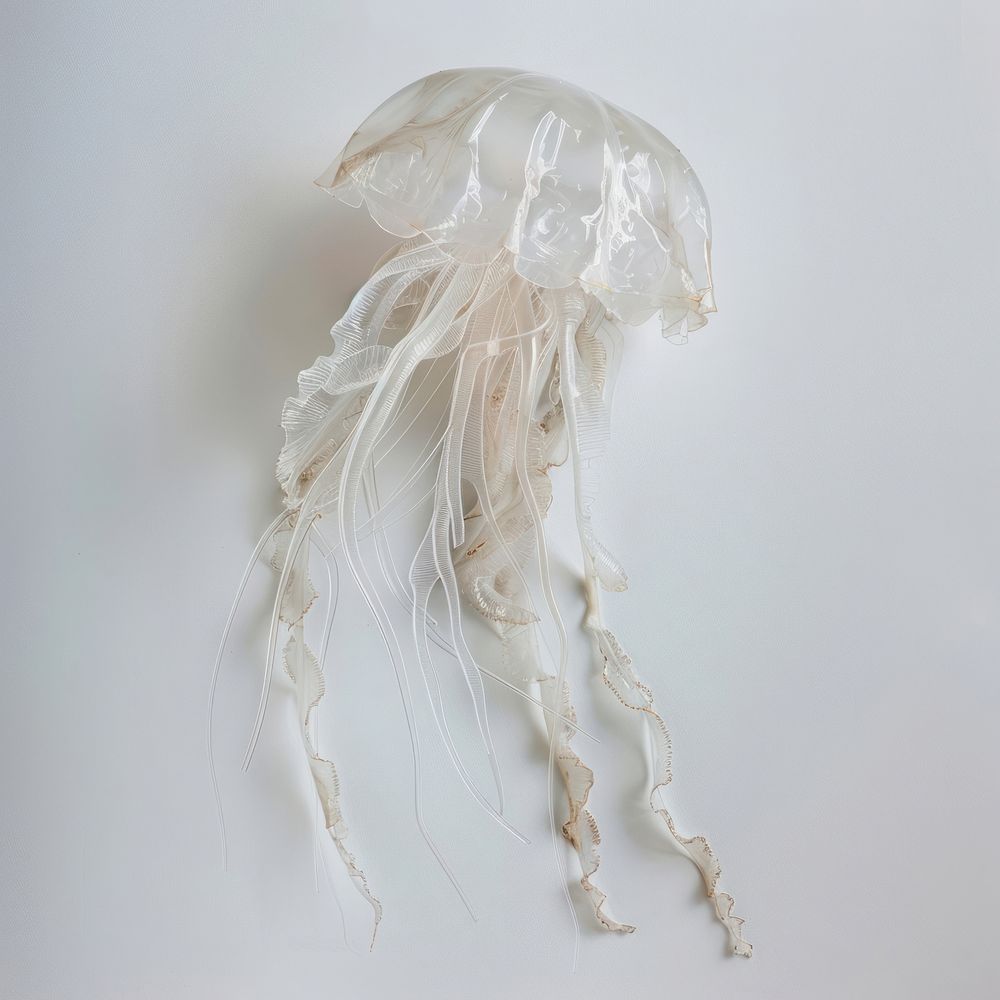 Jellyfish made from plastic animal invertebrate clothing.