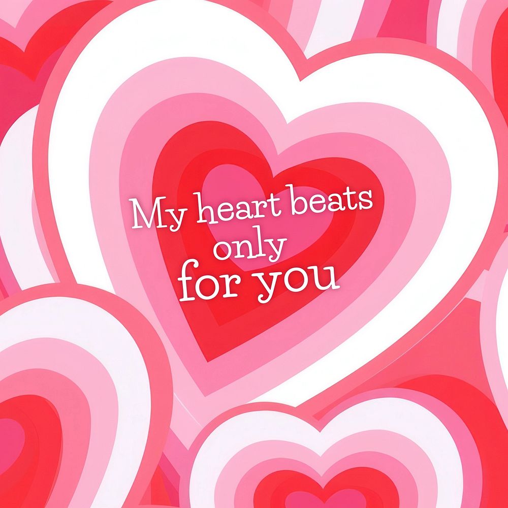 My heart beats for you Instagram post 