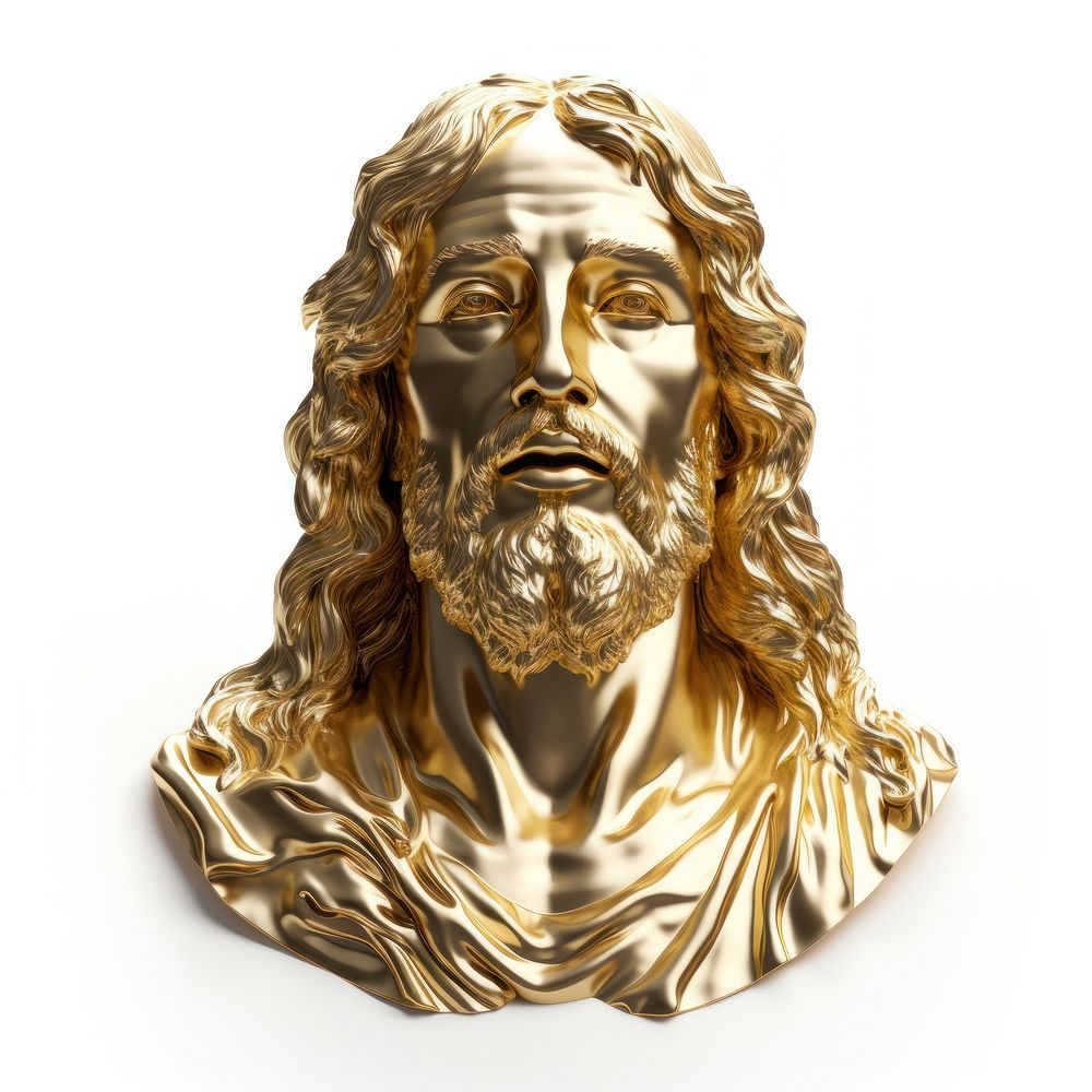 Jesus Christ gold sculpture bronze.