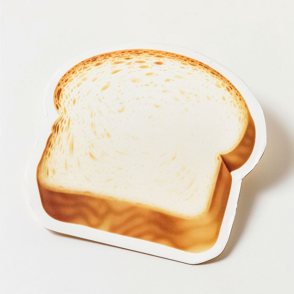 Bread shape toast plate food.