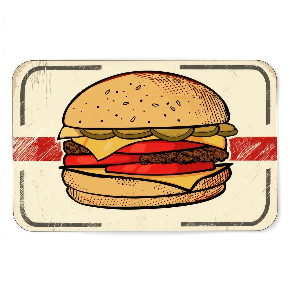 Burger food mat.