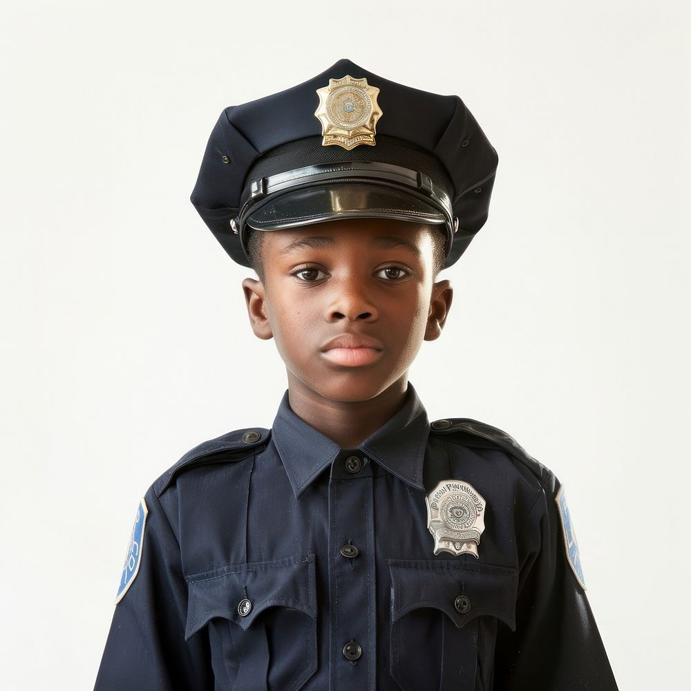 African american boy police officer | Free Photo - rawpixel