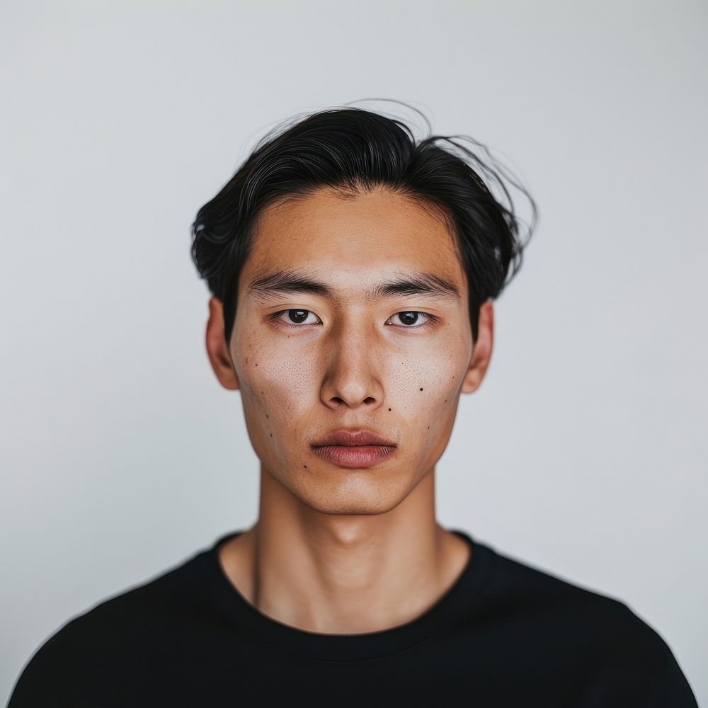 Asian mixed race portrait photo face.