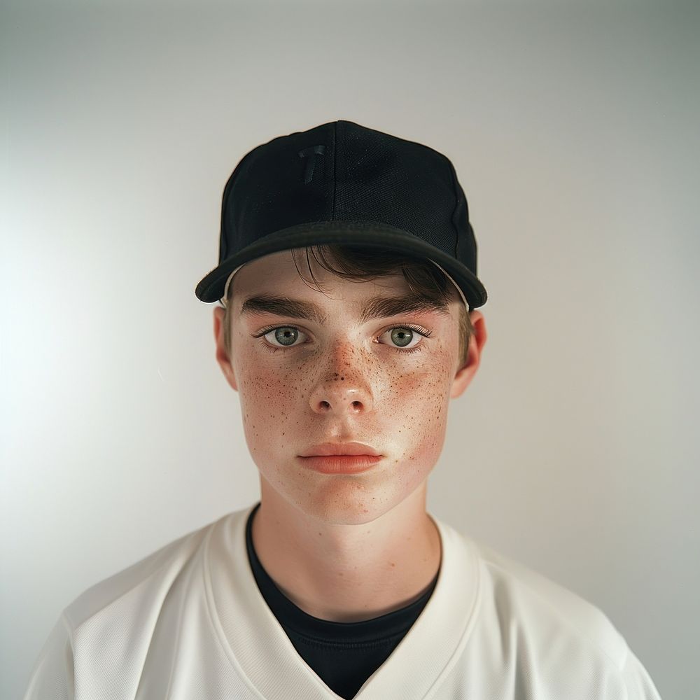 Baseball player portrait photo face.