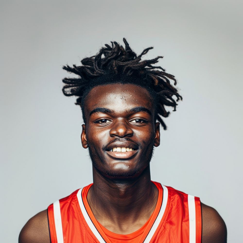 Basketball player portrait photo face.