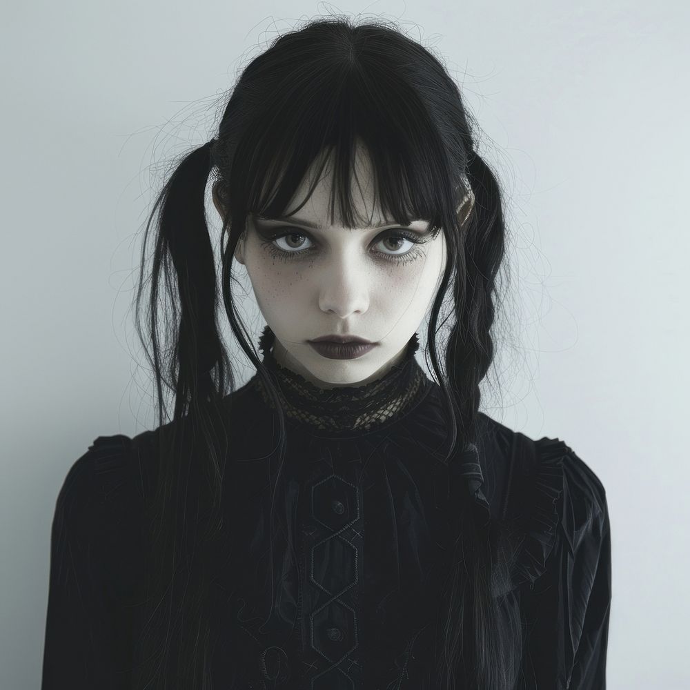 Gothic girl portrait photo face.