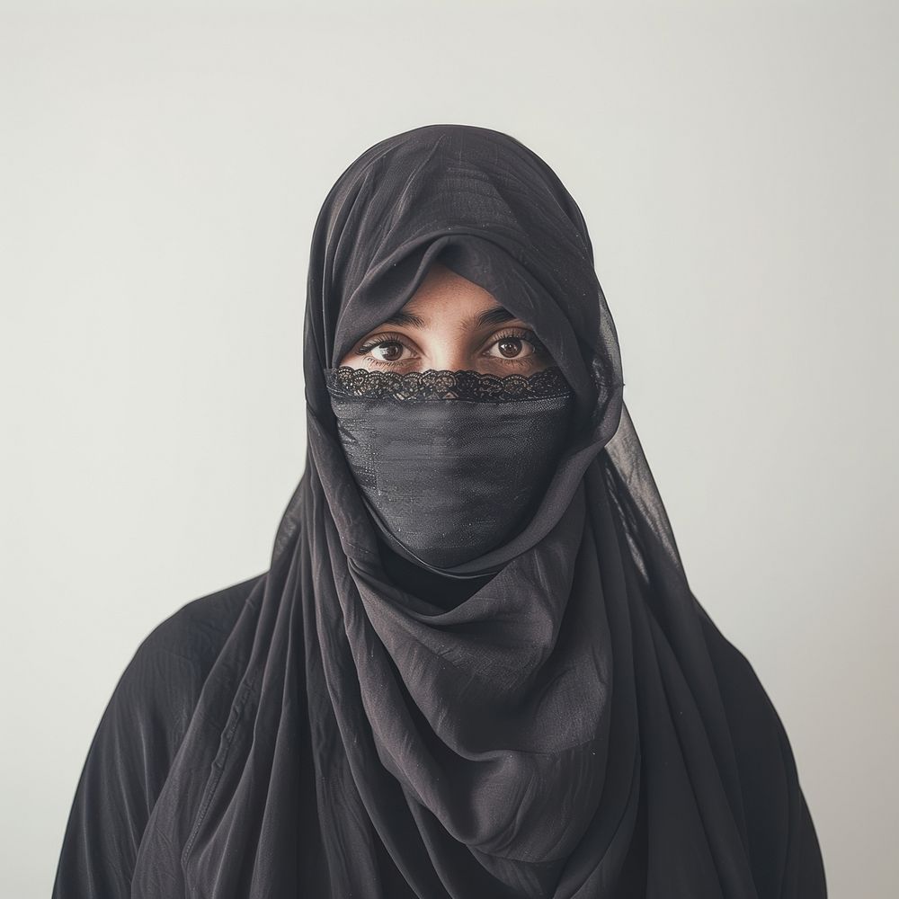 Muslim woman portrait photo face.