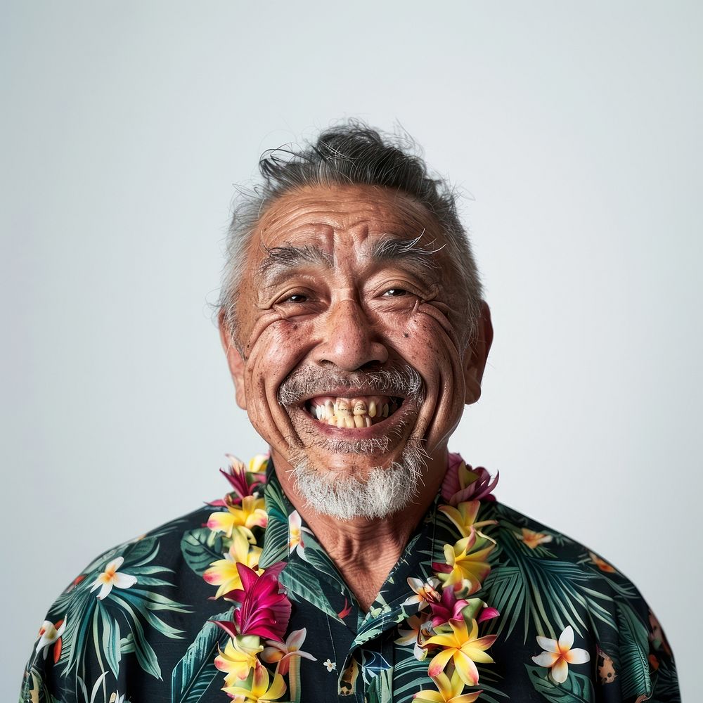 Pacific islander portrait happy photo.